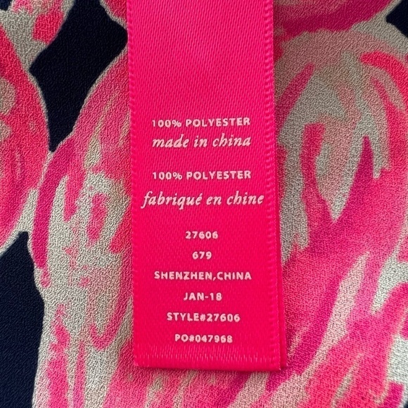 Lilly Pulitzer Florin Reversible Tank Via Amor High Tide Navy Size XS NEW - Picture 13 of 14